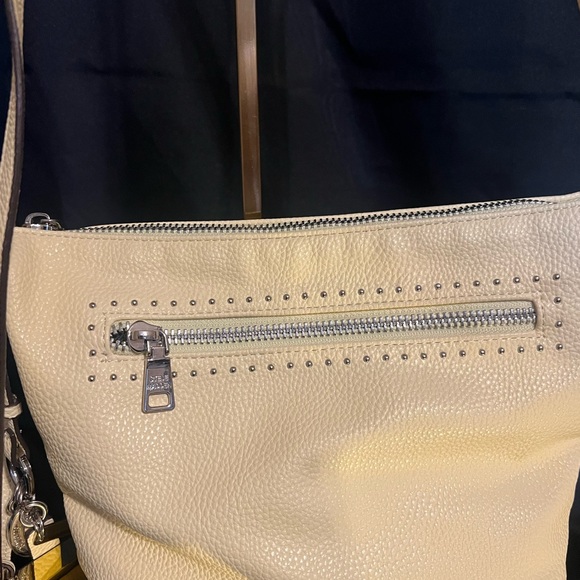 Steve Madden Beige Crossbody in Pastel Yellow with Silver Accents - Picture 9 of 15